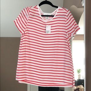 NWT Red and White Short Sleeve Shirt